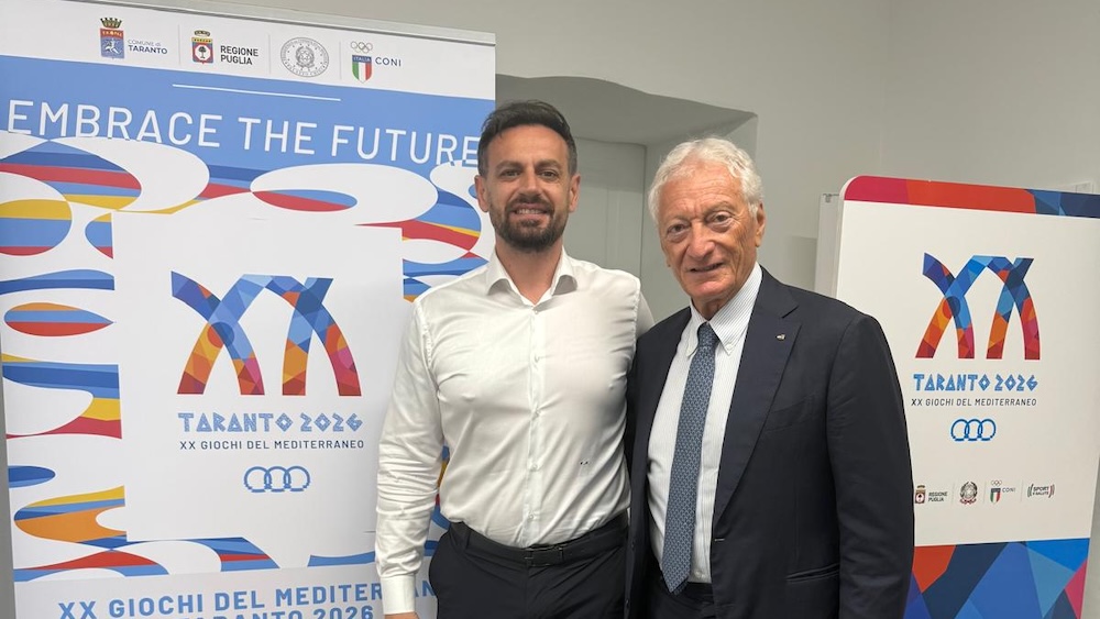 Presentate le medaglie di Taranto 2026 a 50 giorni dall’evento, Buonfiglio: “Saremo nuovamente al centro del mondo”